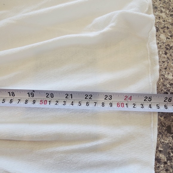 Free People Coconut Smocked Knit Top Shirt Sleeveless Ruffle Medium Ivory.E96 - Picture 8 of 12